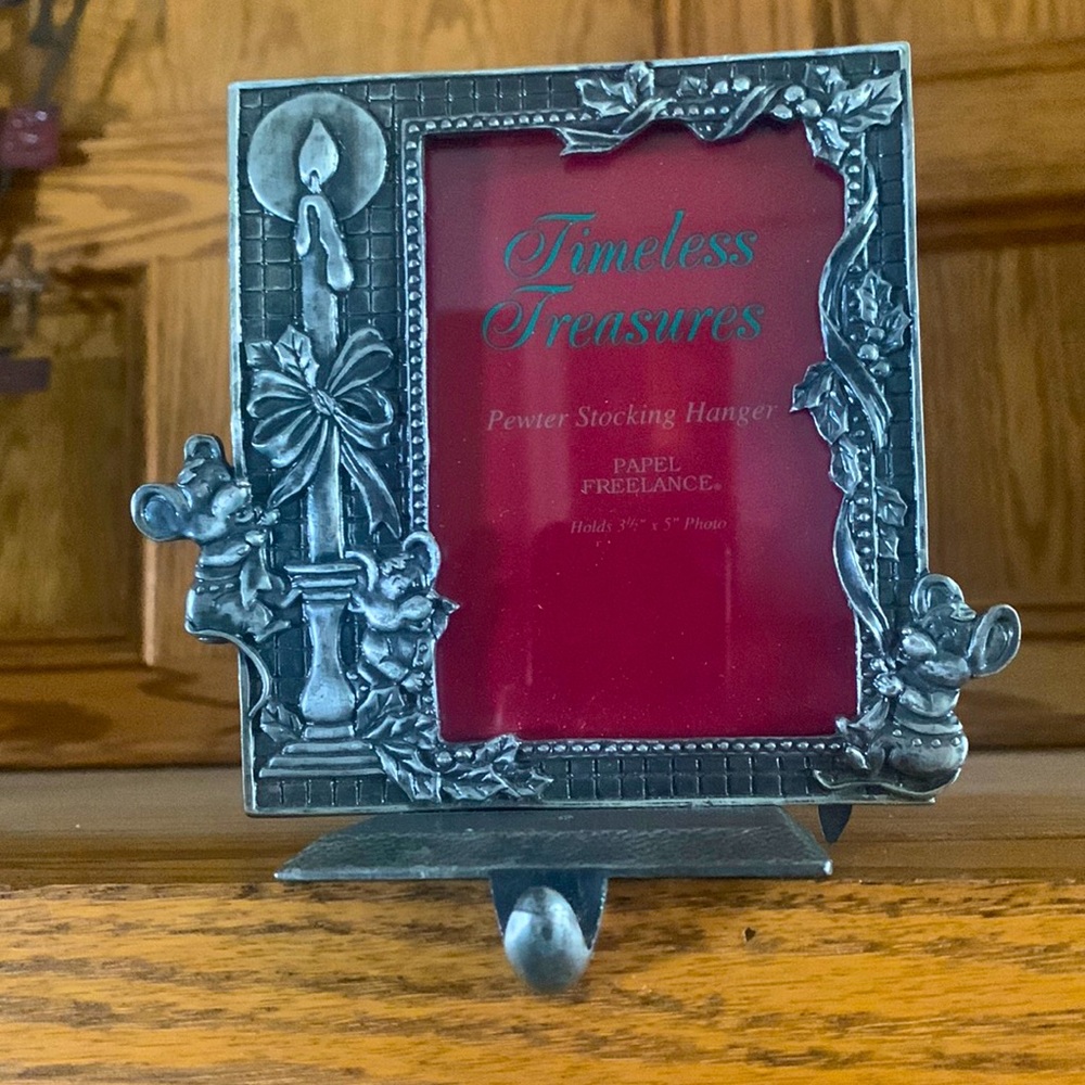 Pewter Christmas Stocking Holder